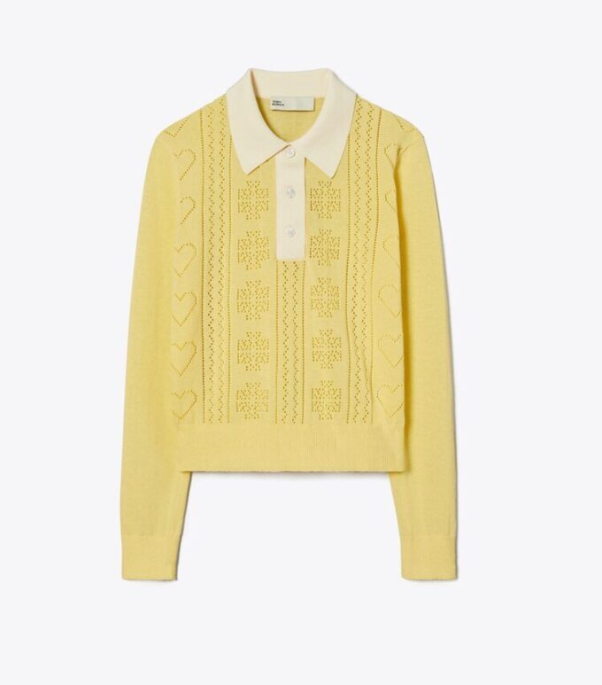 Heart Pointelle Sweater Heart Pointelle Sweater
