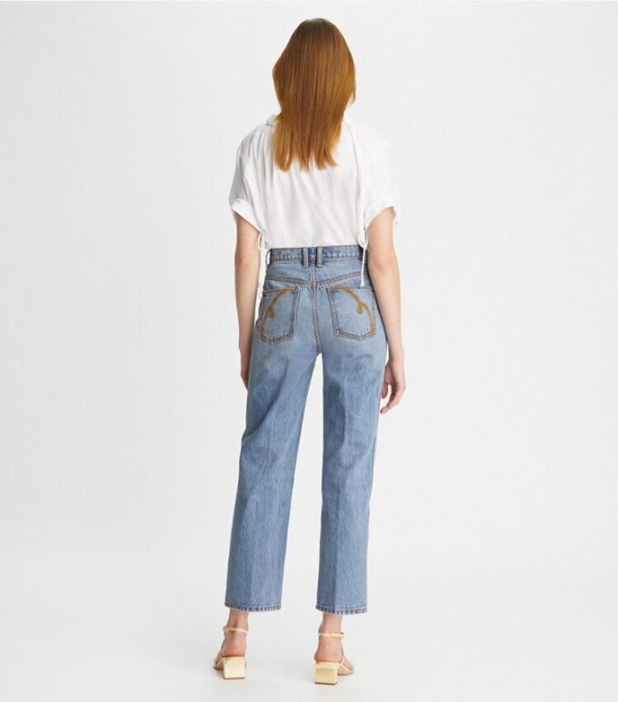 Högmidjade raka jeans Högmidjade raka jeans