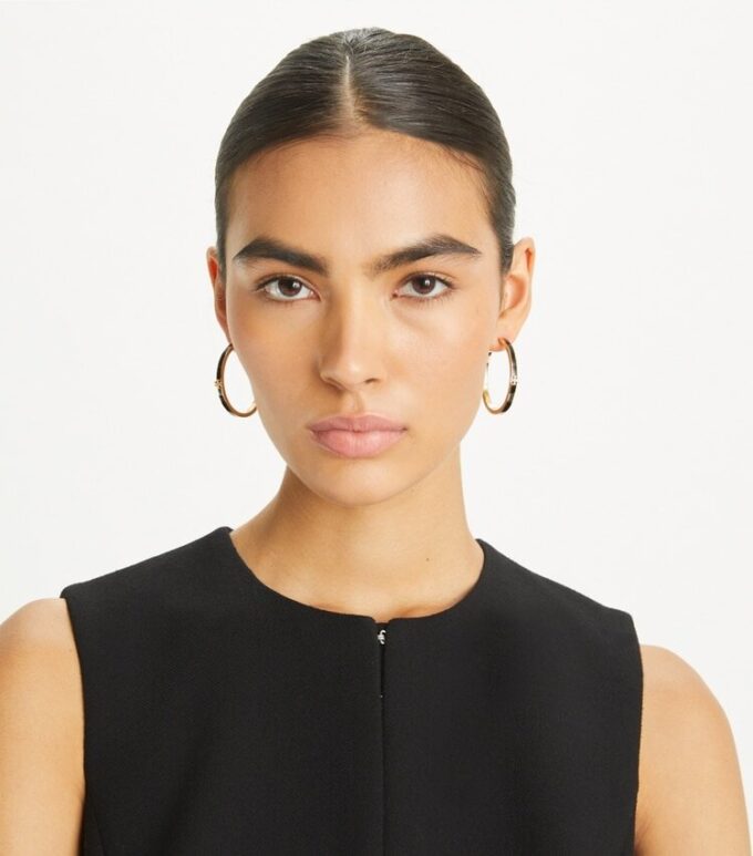 Icon Enamel Hoop Earrings