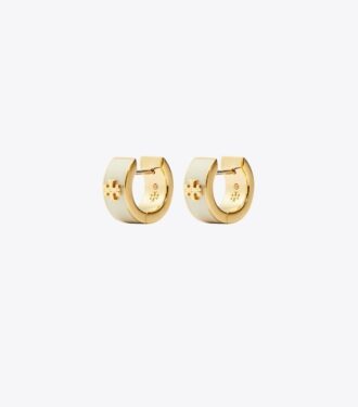 Icon Enamel Huggie Earrings