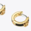 Icon Enamel Huggie Earrings