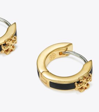 Icon Enamel Huggie Earrings