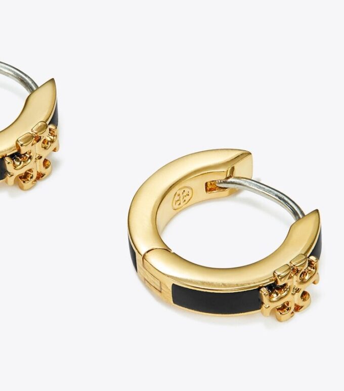 Icon Enamel Huggie Earrings