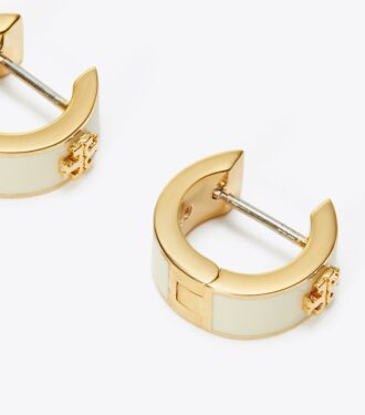 Icon Enamel Huggie Earrings