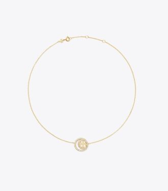 Icon Pavé Double Ring Pendant
