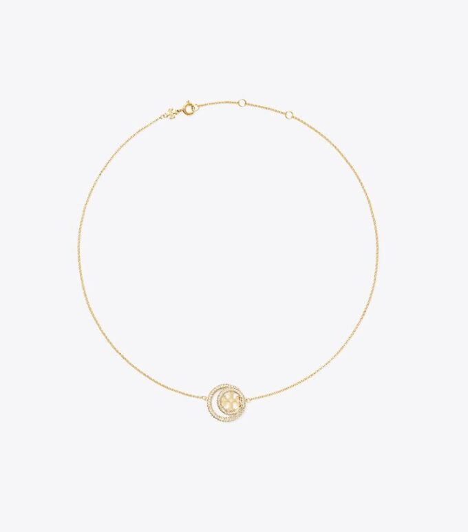 Icon Pavé Double Ring Pendant