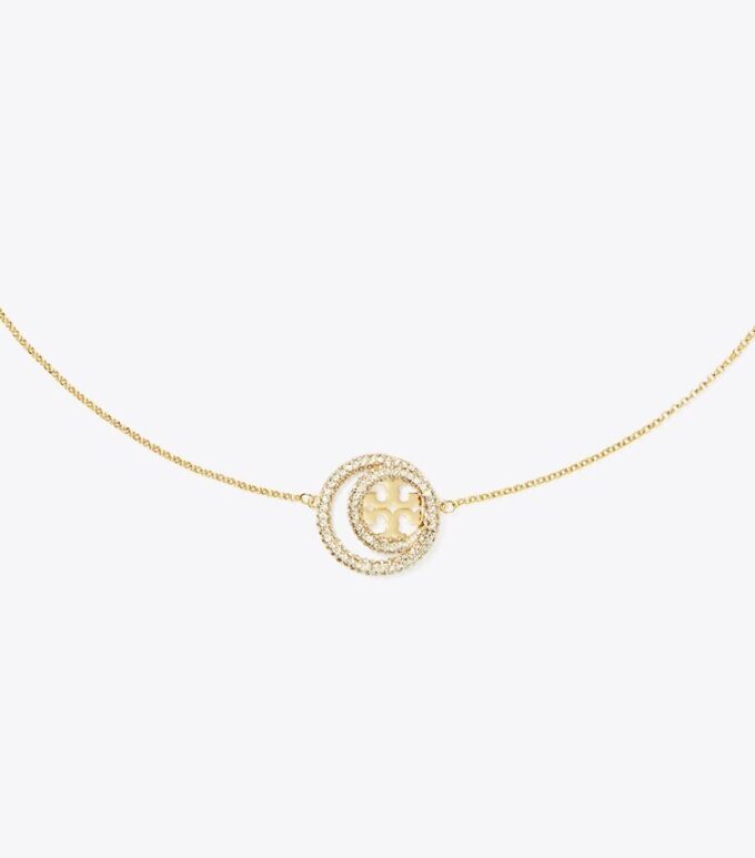 Icon Pavé Double Ring Pendant