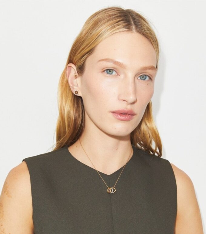 Icon Pavé halsband och örhängen i set