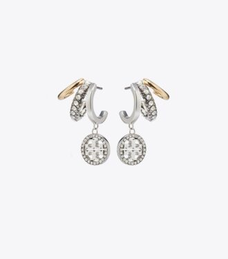 Icon Pavé Triple Hoop örhängen