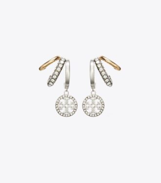 Icon Pavé Triple Hoop örhängen
