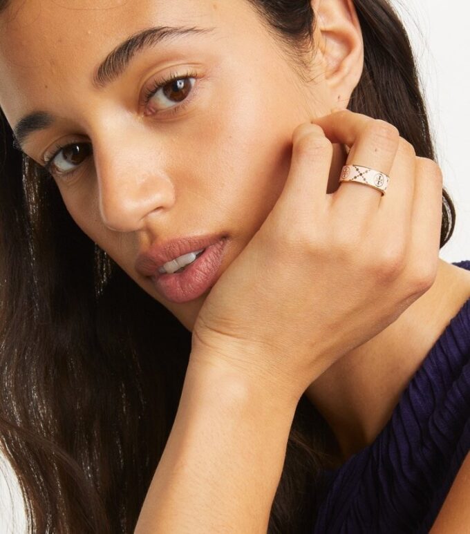 Icon T Monogram Ring