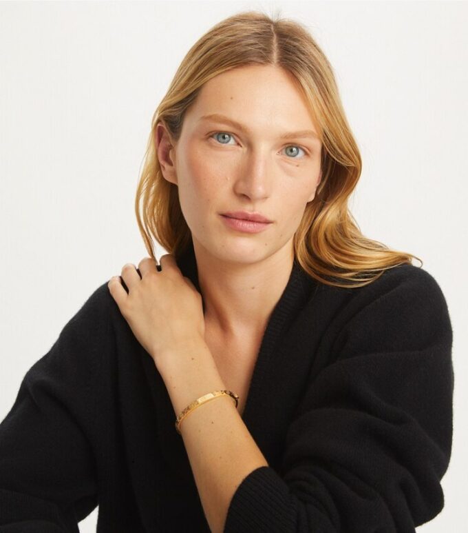 Icon T Monogram Thin Hinge Armband