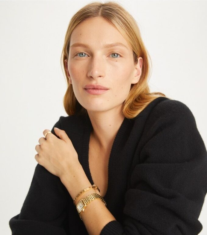 Icon T Monogram Thin Hinge Armband