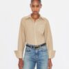 Jacquard-top med manschetter Jacquard-top med manschetter