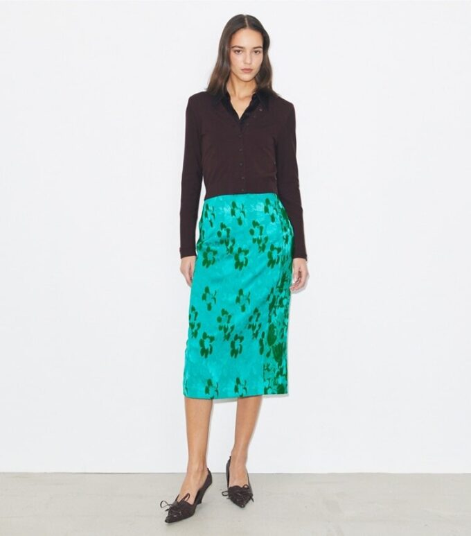 Jacquard-viskoskjol Jacquard-viskoskjol