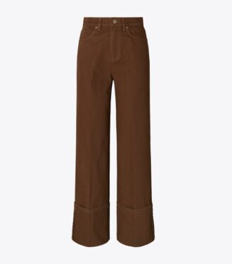 Jeans med raka ben och uppvikta benslut