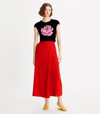 Jersey Crepe Wrap Skirt