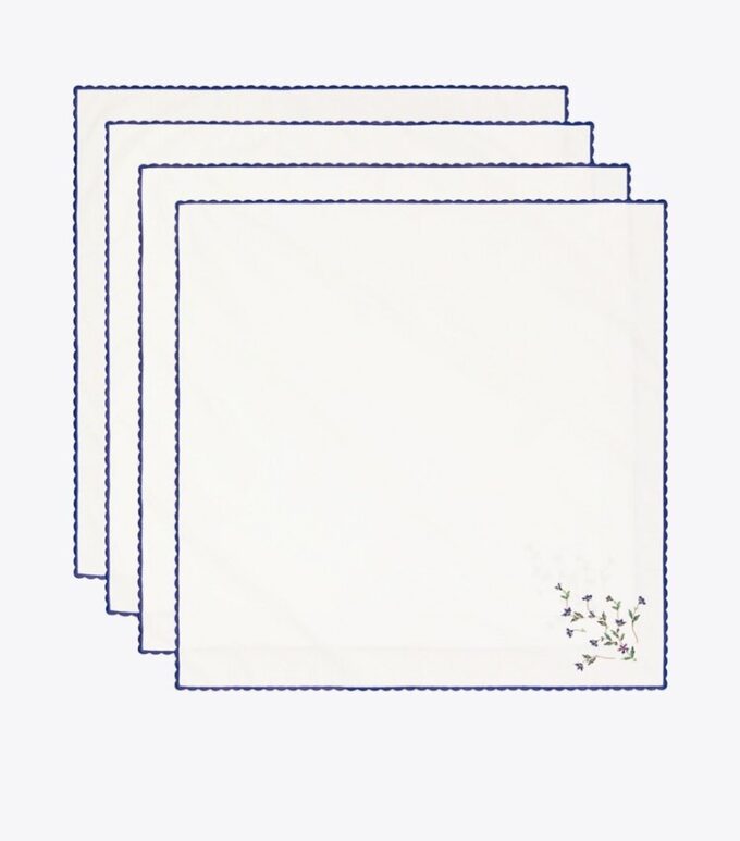 Jolie Fleur broderad servett, 4-pack