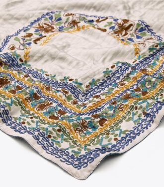 Keramisk platta Broderad överdimensionerad fyrkantig scarf