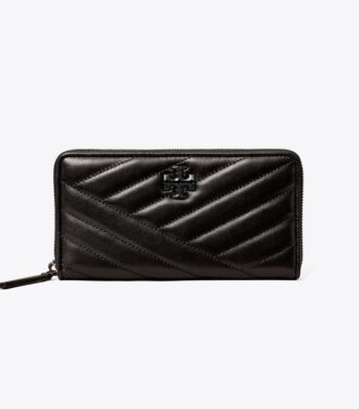 Kira Chevron pulverlackerad kontinental plånbok med dragkedja