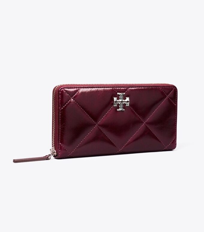 Kira Diamond Quilt Distressed Zip Continental Wallet Kira Diamond Quilt Distressed Zip Continental Wallet