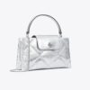 Kira Diamond Quilt Metallic Top-Handle Bag Kira Diamond Quilt Metallic Top-Handle Bag