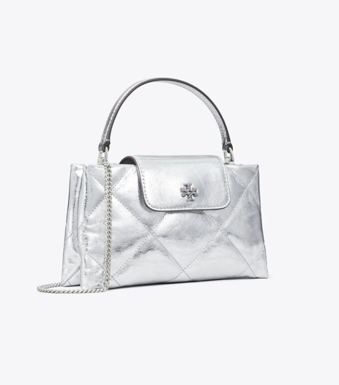Kira Diamond Quilt Metallic Top-Handle Bag Kira Diamond Quilt Metallic Top-Handle Bag