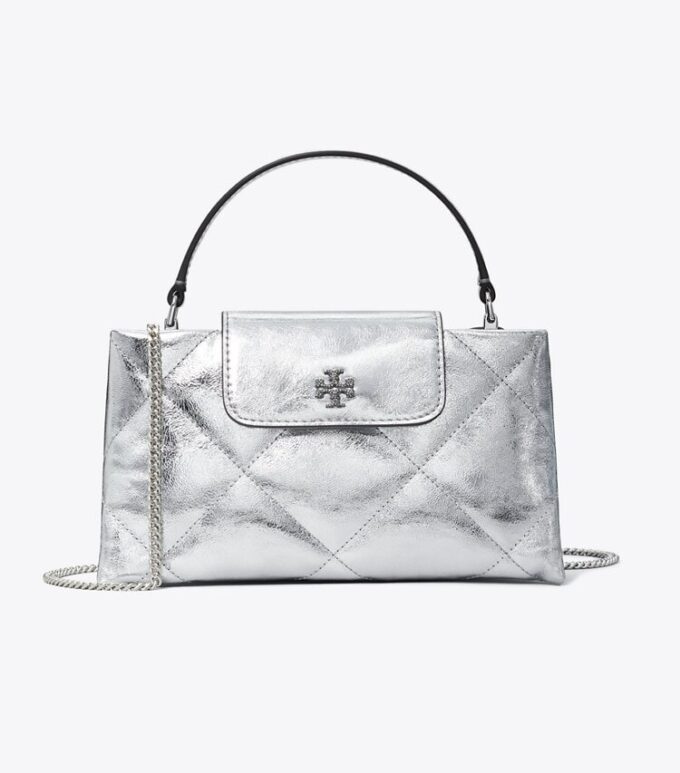 Kira Diamond Quilt Metallic Top-Handle Bag Kira Diamond Quilt Metallic Top-Handle Bag