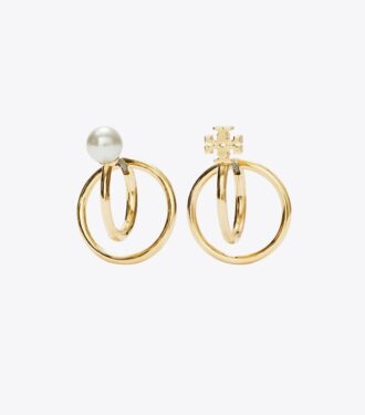 Kira Pearl Double Hoop Earring