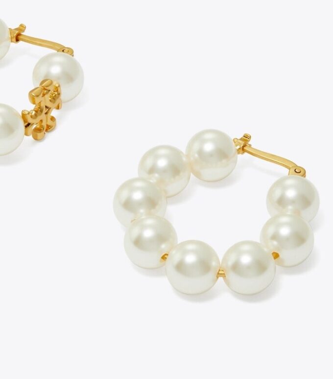 Kira Pearl Hoop Earrings Kira Pearl Hoop Earrings