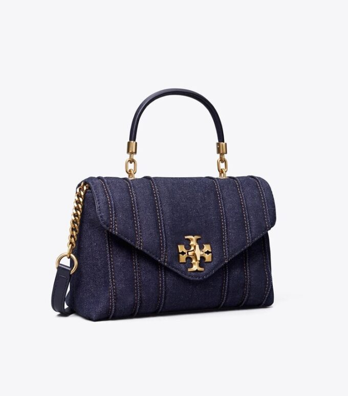 Kira Quilted Denim Small Satchel Kira Quilted Denim Small Satchel