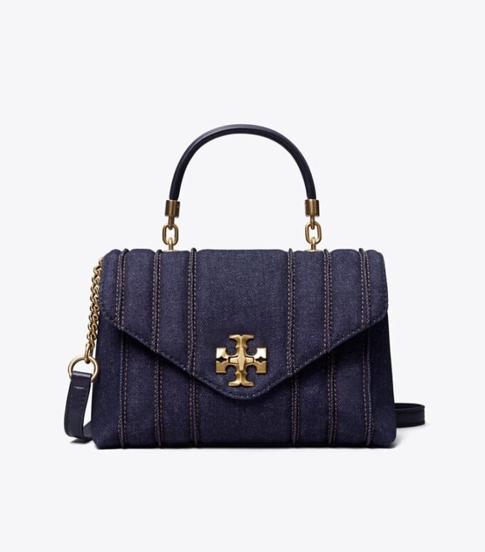 Kira Quilted Denim Small Satchel Kira Quilted Denim Small Satchel