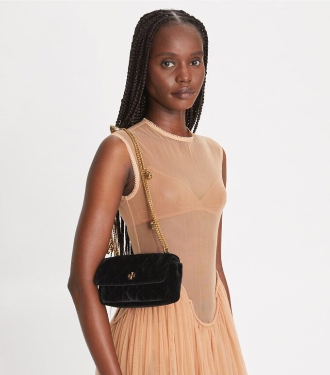 Kira Velvet Mini Flap Bag Kira Velvet Mini Flap Bag