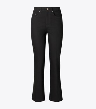 Korta flare-jeans