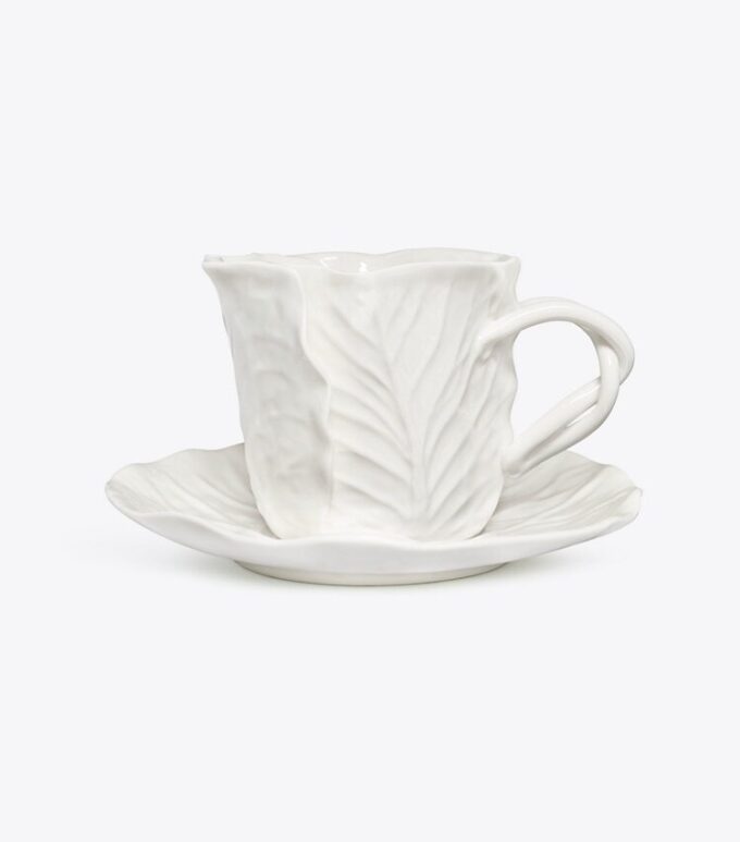Lettuce Ware kopp och fat, set om 2 Lettuce Ware kopp och fat, set om 2