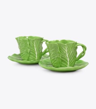 Lettuce Ware kopp och fat, set om 2