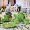 Lettuce Ware kopp och fat, set om 2 Lettuce Ware kopp och fat, set om 2