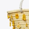 Liten broderad raffia-väska Liten broderad raffia-väska