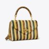 Liten Kira Stripe-väska med handtag upptill