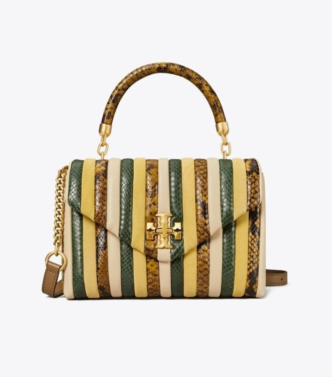 Liten Kira Stripe-väska med handtag upptill