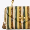 Liten Kira Stripe-väska med handtag upptill