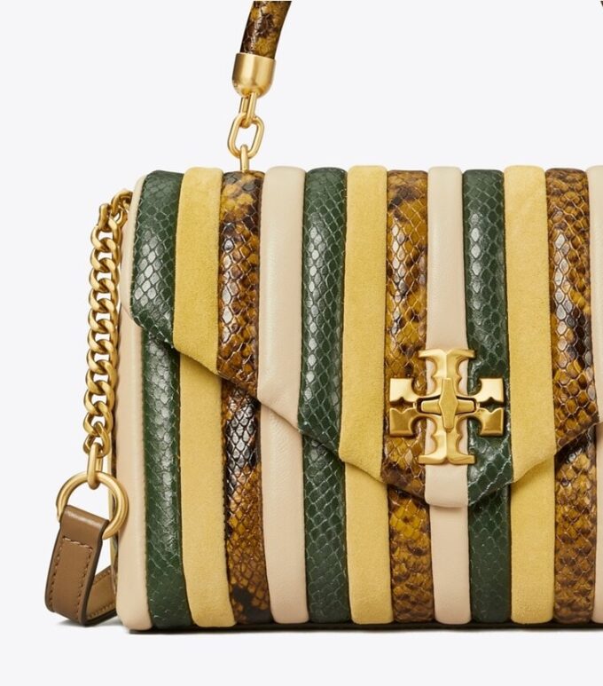 Liten Kira Stripe-väska med handtag upptill