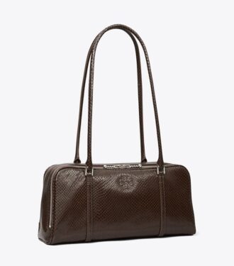 Liten satchel med Marshmallow-prägling