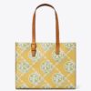 Liten T Monogram kontrastpräglad tote