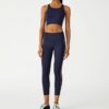 Högmidjade, lätta leggings med 7/8-längd och kantband Högmidjade, lätta leggings med 7/8-längd och kantband