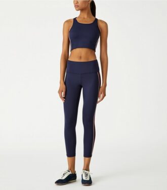 Högmidjade, lätta leggings med 7/8-längd och kantband Högmidjade, lätta leggings med 7/8-längd och kantband