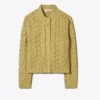 Marmorerad cardigan med rund hals Marmorerad cardigan med rund hals
