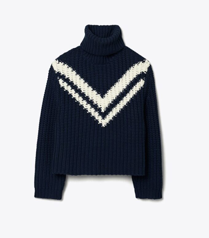 Merino Chevron Turtleneck Sweater Merino Chevron Turtleneck Sweater