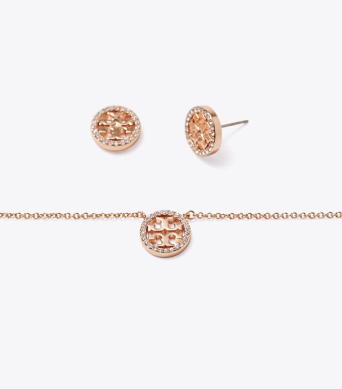 Miller Pavé hänge, halsband och örhängen, presentförpackning Miller Pavé hänge, halsband och örhängen, presentförpackning