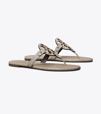 Miller sandaler i präglat läder